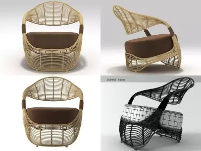 Manolo Easychair 3D model