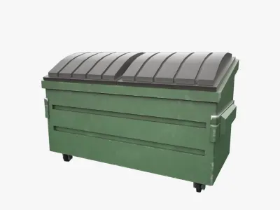 Trash Container Gameready Free low-poly 3D model