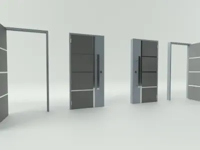 Door sets 4 3D model