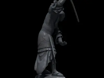 Basara statue of chinese warrior 3D model