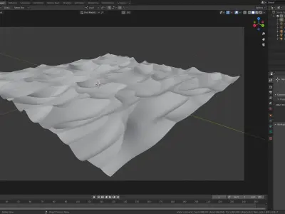 High-Poly Desert Sand Dune Landscape Model 3D model
