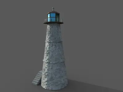 Light House Low-poly Low-poly 3D model