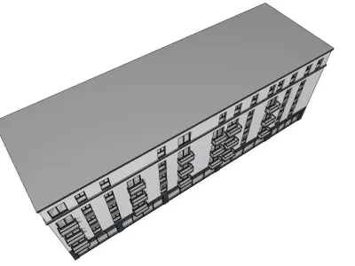 Modern Mixed Use Apartment Building  Retail  and Residential 3D model