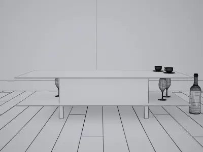 Table - Interior Living Room Furniture 10 3D model