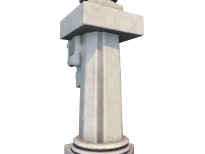 Temple Stone Skull Pillar 3 3D print model