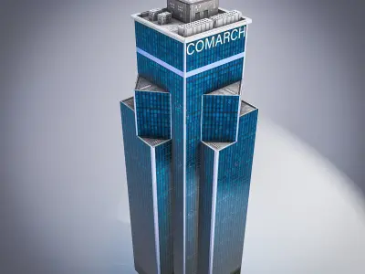 Central Tower Low-poly 3D model