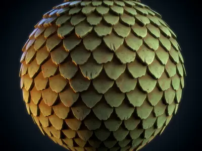 Roof tiles Stylized - VOL 02 - SBsar - Maps Texture