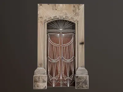 Medieval Door 2 PBR  Low-poly 3D model