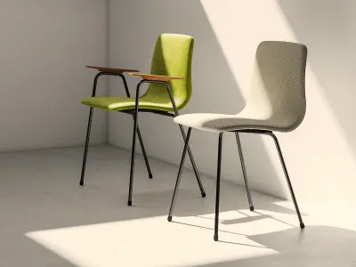 Papyrus Chairs Upholstered 3D model