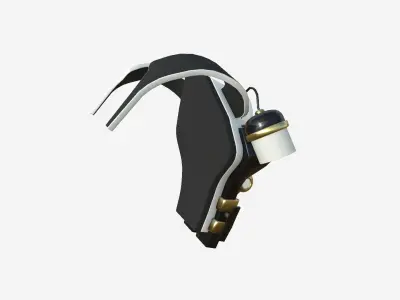 SciFi Backpack B05 White Gold - Fashion Character Design Low-poly 3D model