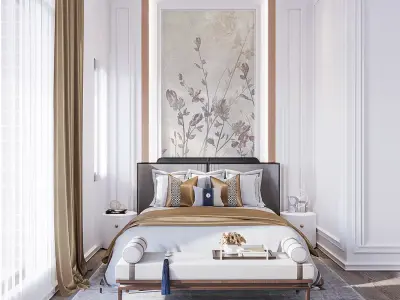 Interior Scene Master Bedroom for 3dsmax 2022 Corona Renderer 3D model