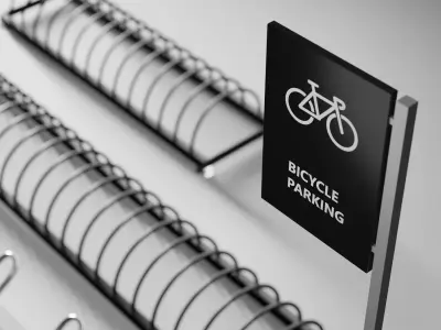 Bicycle Parking Set 1 3D model