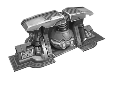 Wall Fortress - Flame Type 03 3D model