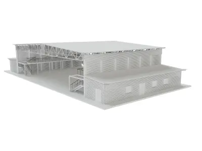 industrial pavilion 3D model