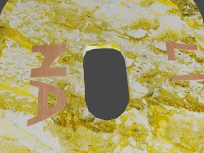 Decorative item in Youtube logo shape porcelain material Free low-poly 3D model