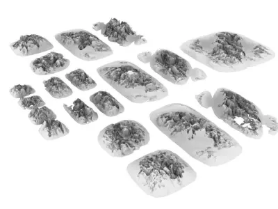 Eroded Rock Desert 3D print model