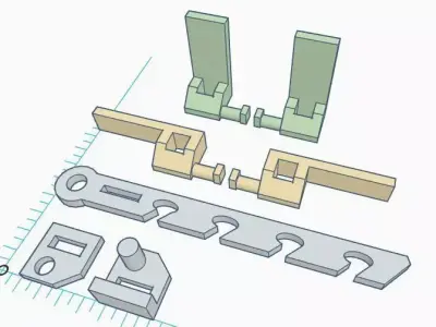 PVC Windows Lock System Set 3D print model