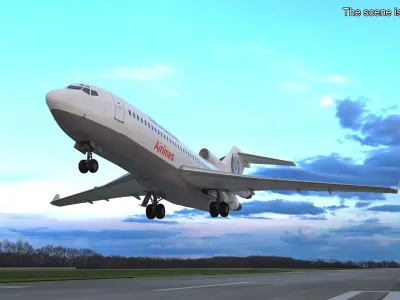  Commercial Airliner Boeing 727-100 Iran Aseman 