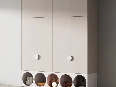 502 furniture for children 05 cupboard with toys 3D model