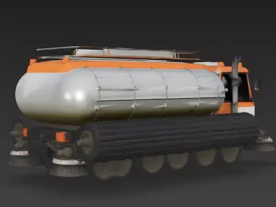 Realistic Street Sweeper Truck 3D Model 3d model Low-poly 3D model