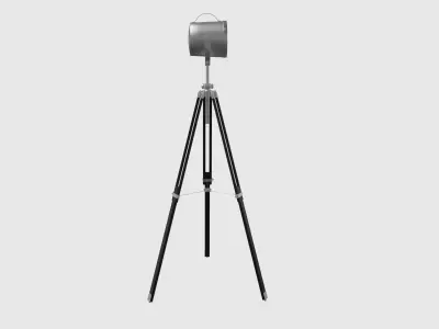 Floor lamp on tripod spot light 3D model