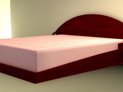 Stylized bed 3D model