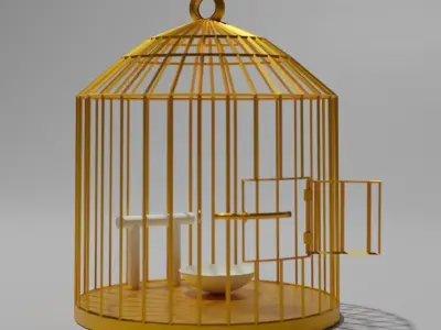 Golden Cage Free 3D model