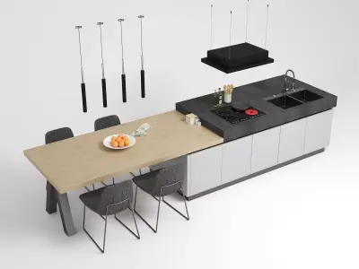 Modern Selox Kitchen Island  3D model