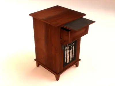 Craftsman Style Night Stand 3D model