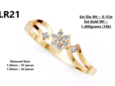 Lightweight Diamond Ring 3D print model shop