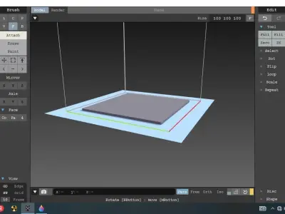 Voxel Home materials Low-poly 3D model