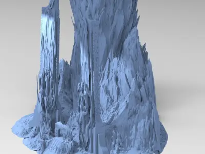 Fantasy Cliffs Ancient 3D model