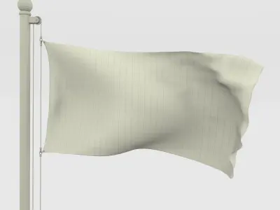 Animated Latvia Flag Low-poly 3D model