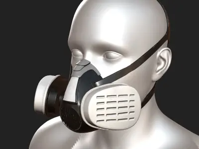 Gas mask helmet 3d safety isolated military combat  Low-poly 3D model purchase