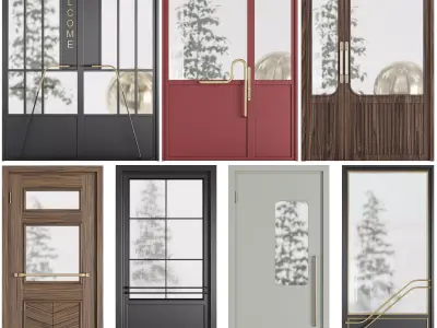 Set Technical Door 02 3D model