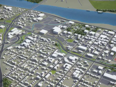 Jefferson City - 3D City Model Low-poly 3D model