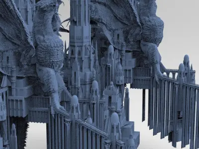 Dragon wizard temples 2  3D model
