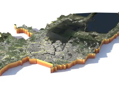 Saint Petersburg City in Russia 3D model