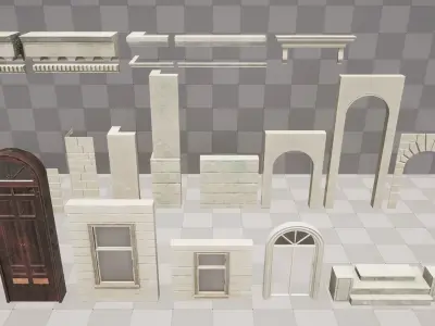 Newyork Precint Building  Low-poly 3D model