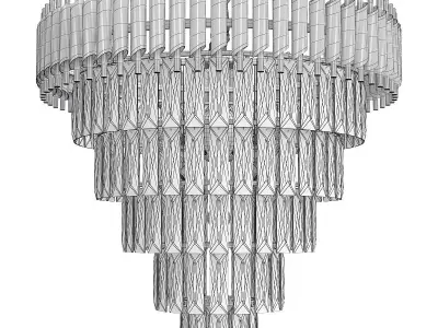 Black Chandelier Crystal D 66 Low-poly 3D model