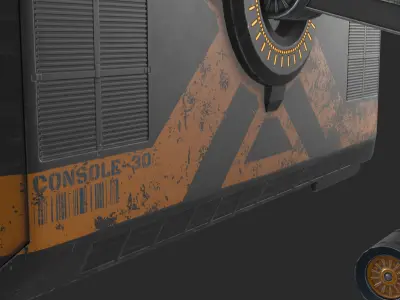 Sci Fi Console Low-poly 3D model