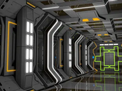 Sci Fi Corridor 3D model