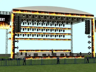 Big Concert Stage Area 031 3D model