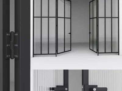 Aluminium door 3 3D model