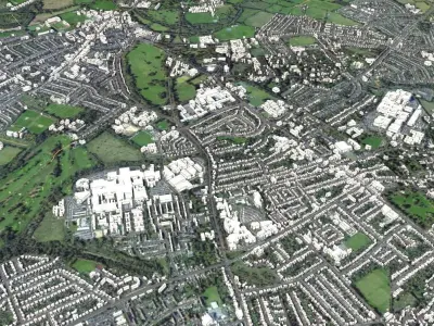 Cityscape Oxford United Kingdom 3D model