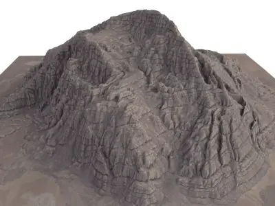 Mountain Desert Low Poly Terrain Rock - 4 OBJ included Low-poly 3D model purchase