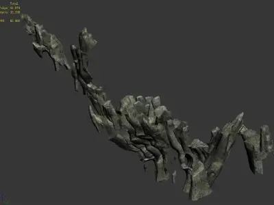 Magic Palace - mountain gravel 01 3D model