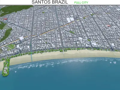 Santos Brazil Low-poly 3D model