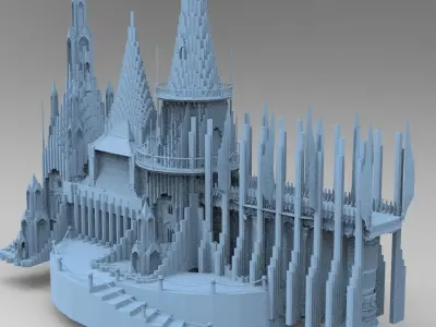  Celtic Watchtower castle Bridge 3D model