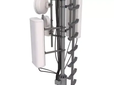 Large Cell Phone Tower 3D model